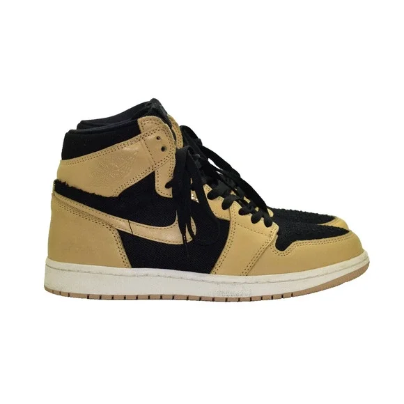 B2 Auth NIKE AIR JORDAN 1 Retro Hi OG Heirloom Tan Black Shoes 555088-202 Size 9